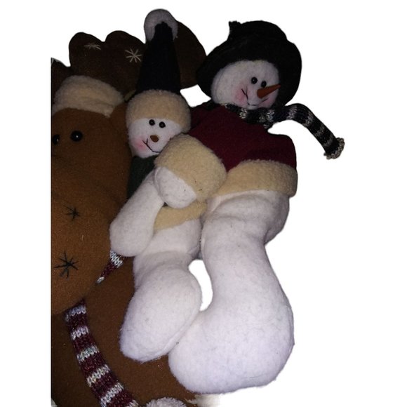 Snowmen Riding Reindeer Shelf Sitter Christmas 21 Inch Plush Decoration #640478 - Picture 2 of 9